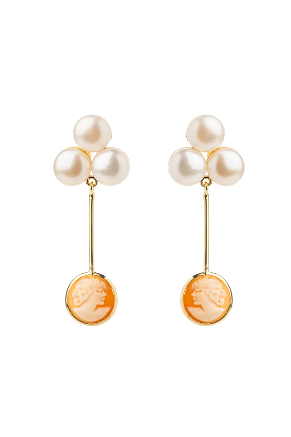 Pearl and Cameo Earring