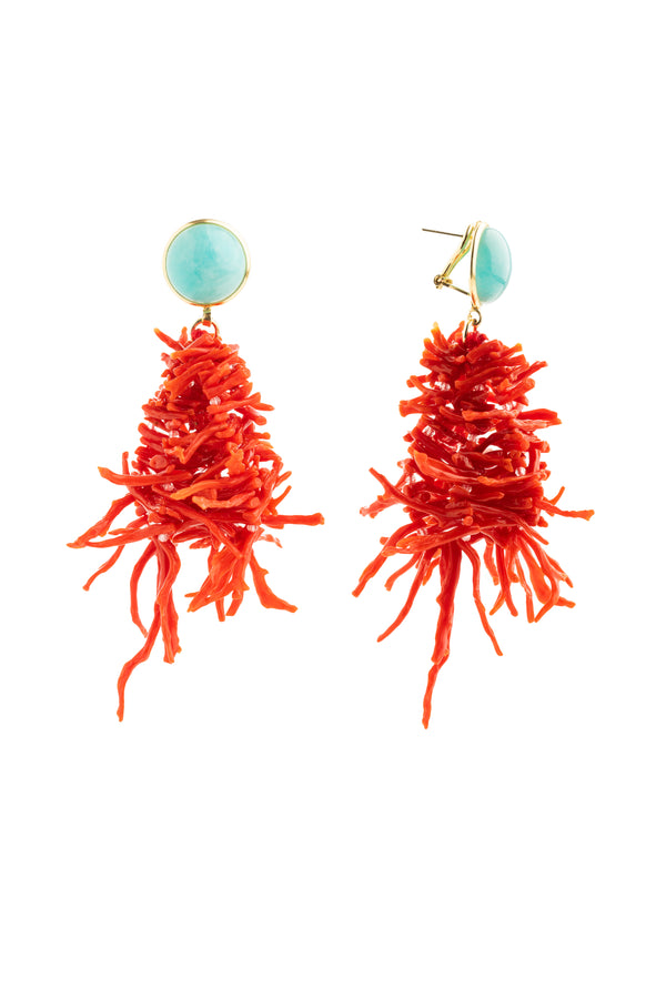 Coral Earrings
