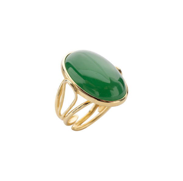 Green Agate Ring